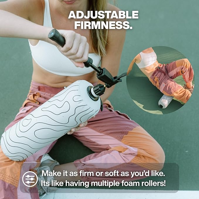 Inflatable Travel Foam Roller - Adjustable Firmness, Ultra-Portable for Physical Therapy and Deep Tissue Muscle Recovery