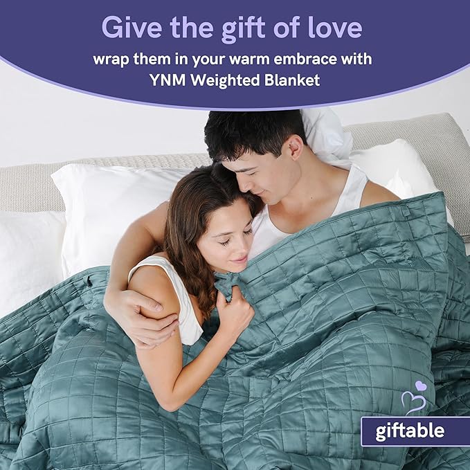 YnM King Size Weighted Blanket for Adults (88x104 Inches, 20 Pounds, Pastel Yellow), Exclusive Smallest Compartments, Heavy Bed Blanket for Two Persons of 90~160lbs on Queen or King Bed