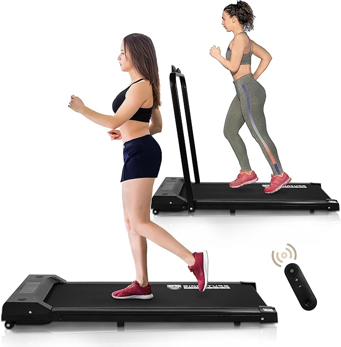 Treadmill Under Desk Walking pad with Incline, Walking Treadmill with Handle bar, Treadmills for Home Small with Remote Control, Pre-Assembled