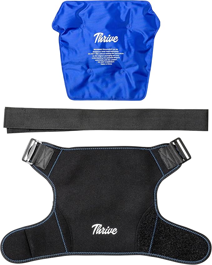 Thrive Shoulder Ice Pack Rotator Cuff Cold Therapy - FSA HSA Reusable Shoulder Compression Sleeve Hot and Cold Pack for Pain Relief and Rotator Cuff Injuries, Bursitis and Swelling