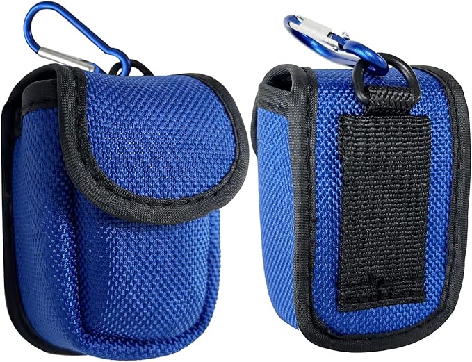 Fingertip Pulse Oximeter Case with Carabiner, Nylon Carrying Pouch, Suitable for Travel or Home，Blue(only case)