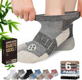 Diabetic Socks for Men,4 & 6 Pairs Low Cut Bamboo Viscose Wide Mens Diabetic Socks Size 9-11 10-13