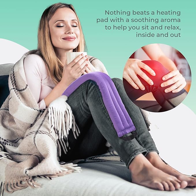 Microwavable Heating Pad for Lower Back, Neck, and Shoulder Pain Relief - Moist Microwave Heating Pad for Muscles and Joints - Microwave Hot Pack Heat Pad for Cramps -1 Heat Pack Purple-Lavender Scent