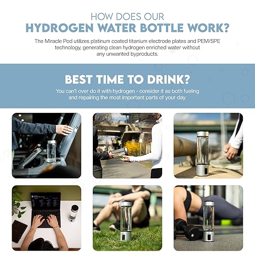 Hydrogen Water Bottle | 5 PPM & SPE 2024 Technology | Hydrogen Water Generator | Pure Hydrogen Water Generator | Advanced Hydrogen Water Bottle