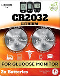 Glucose Monitor Battery Replacement Kit (2-Pack) CR2032 - Baterias para Glucometro - Compatible with Most Brands