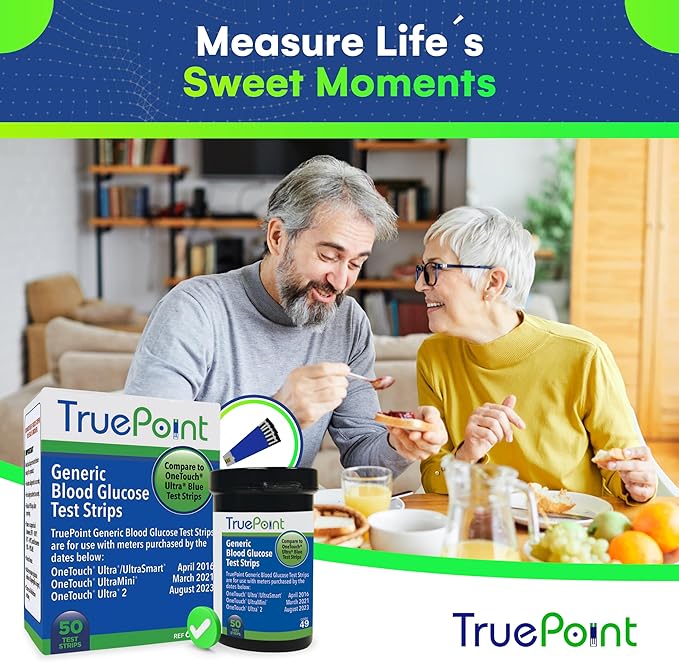 Blood Glucose Test Strips – 50 Count – Compatible with Ultra, Ultra2, UltraMini & UltraSmart Meters – Glucose Strips for Blood Testing for Home Use