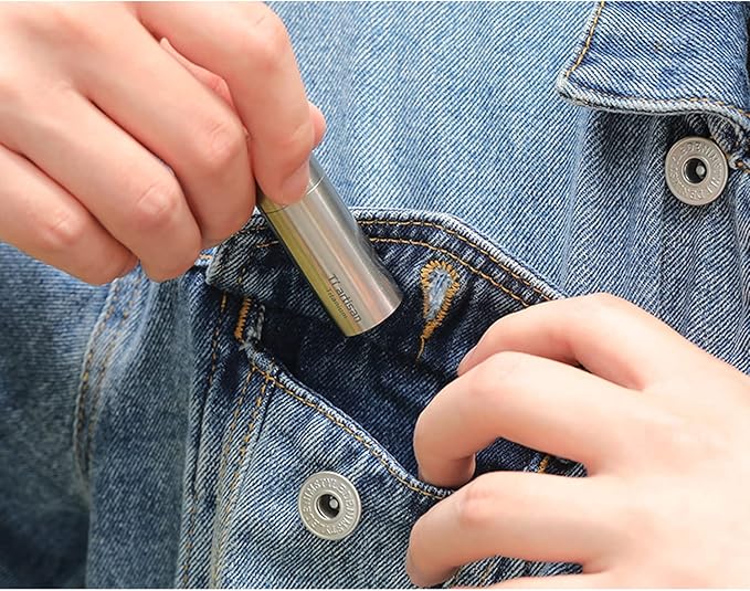 Keychain Pill Case Titanium, Portable Pill Bottle Carrier, EDC Waterproof Container Pill Holder, Discreet Pill Box Small Pill Organizer Jar for Outdoor Travel Daily, BPA Free