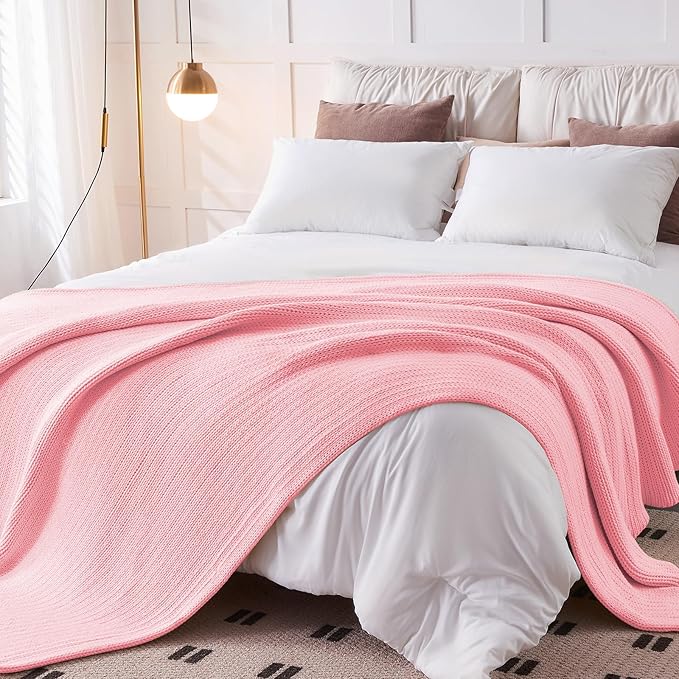 L'AGRATY Knitted Weighted Blanket - 50"x60" 7lbs Cooling Chunky Knit Heavy Blanket for Adults Braided Crochet Throw Thick Cable Yarn Knit Decorative No Beads Evenly Weighted Machine Washable