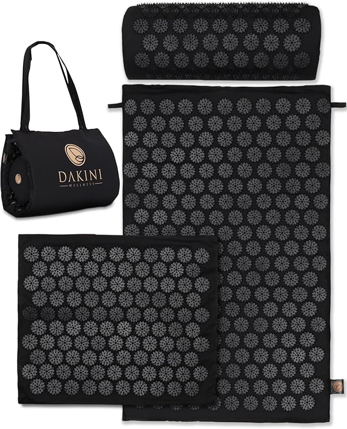 Dakini Acupressure Mat and Pillow Set with Mini Pad - Acupuncture Mat Full Body Pain Relief
