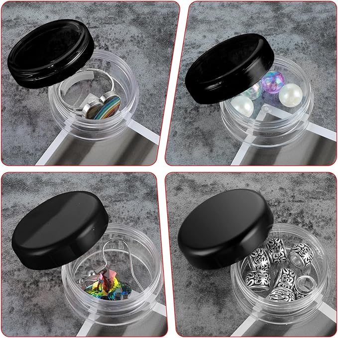 Small Pill Organizer Box, 5 Pcs Travel Pill Case Holder Daily Portable Pill Cases BPA Free Travel Mini Pill Container Organizers for Pocket (Black)