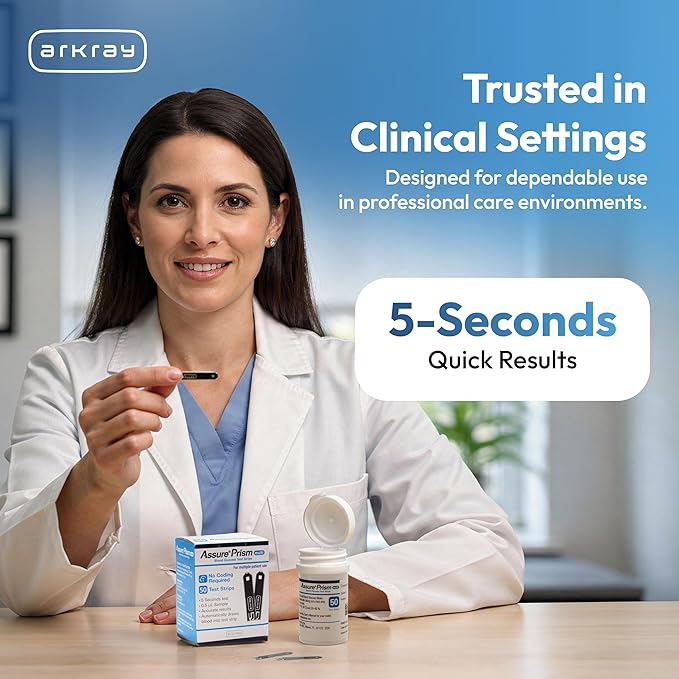 Assure Prism Multi Blood Glucose Test Strips – 0.5 Microliter Sample Size, Accurate & Fast 5-Second Results, Compatible with Assure Prism Multi Glucose Monitoring System, 50 Count