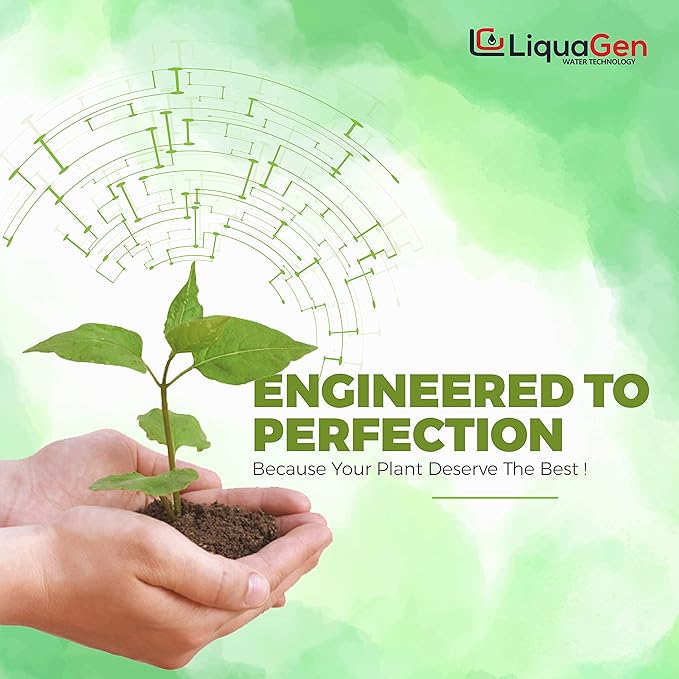 LiquaGen- 4 Stage Hydroponics Reverse Osmosis Water Filtration System- 100 GPD | Water Purifier for Indoor or Outdoor Garden Use | Hydroponics Growing System | Healthy Plants starts with Healthy Water