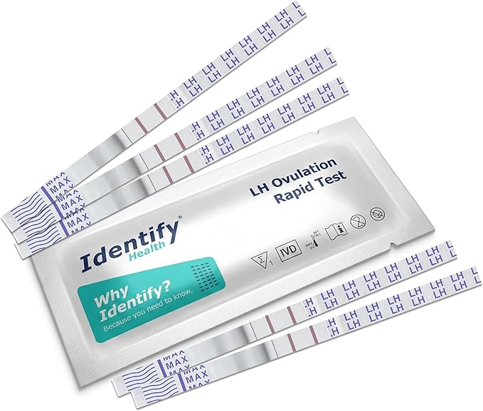 Identify Health Ovulation Test Strips | 25 Pack | Rapid LH Fertility Predictor for Women’s Ovulation Tracking | Home Urine Test for LH Surge Detection (25)