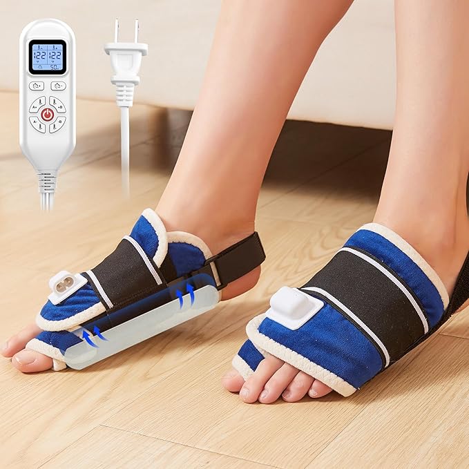 JOBYNA Electric Heating Bunion Correction, 2PCS 86-158 Big Toe Straightener for Hallux Valgus Bunion Pain Relief, Auto Shut Off, One Size Fits Most All