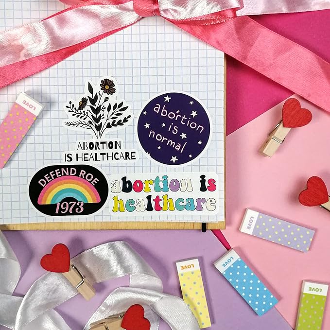 BulbaCraft 100Pcs Pro Choice Stickers, Pro Abortion Stickers, Reproductive Rights Laptop Decals, Feminist Gifts Women, Gifts for Women & Men
