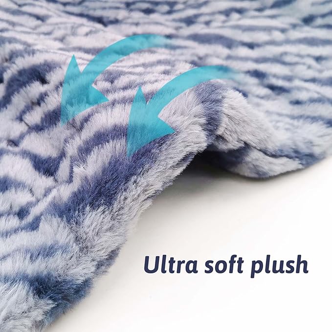 Full Weighted Heating Pad for Back, Neck, and Shoulder Pain Relief with Auto Shut Off, Extra Large 12 x 24, Grey Blue-PLH02