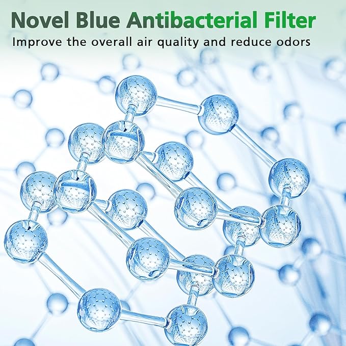 Air Max 8L Filter Compatible With Okaysou Airmax 8L Air Purifier Strong Efficiency 3-in-1 Filtration System 2 HEPA with Blue Ultrafilter & 2 Double Carbon Particles Activated Carbon Filter