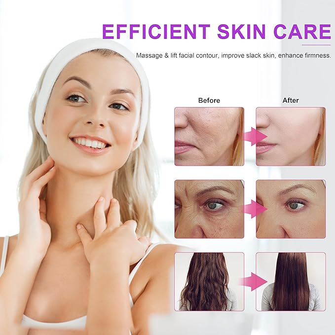 Hi Frequency Facial Care Tool Skin Tonning Device with 7 Electrode Tubes 2 Colors Options Elitzia ETSC640NP (Purple)