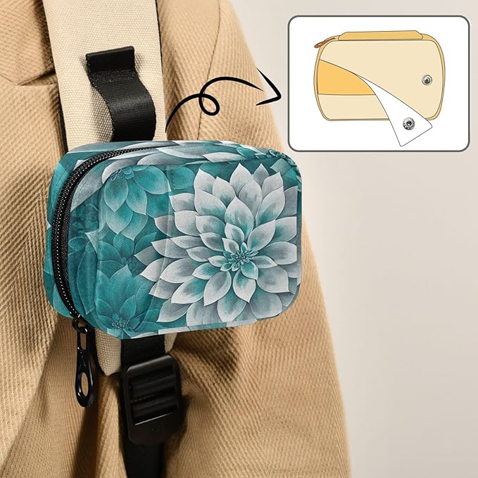 Travel Pill Case Abstract Floral Flower Weekly Small Pill Box 7 Day Pill Box Pill Organizer Bag