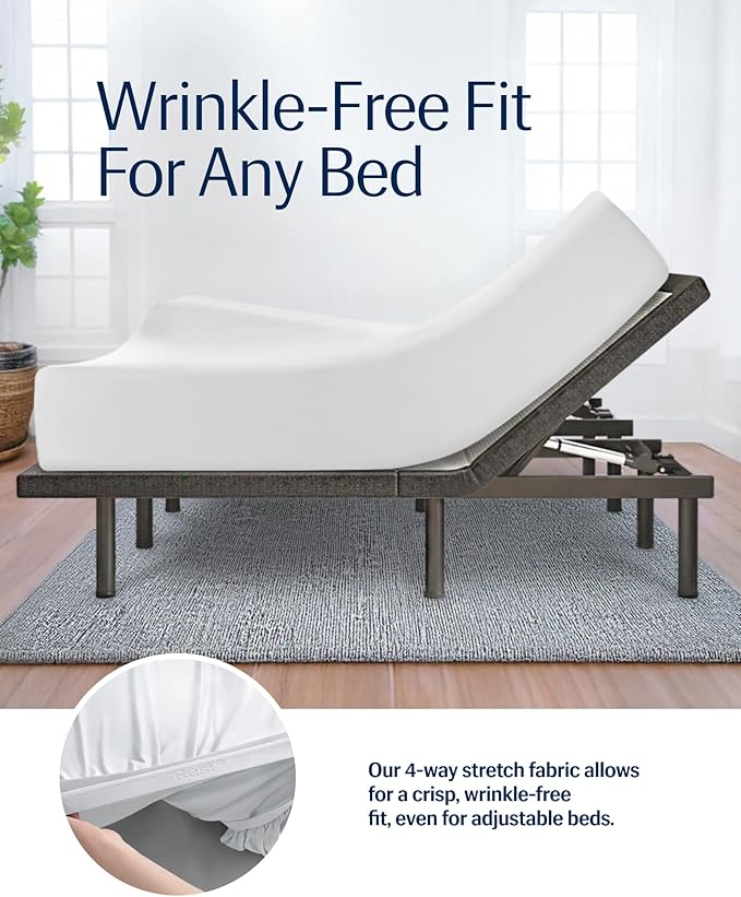 REST® Evercool®+ Fitted Sheet, King Size, Arctic White, 15" Deep (up to 18’’), Breathable Bedding for Hot Sleeper and Night Sweats, Bed Sheet with Ionic+ Self-Cleaning Silver Yarn for Sensitive Skin