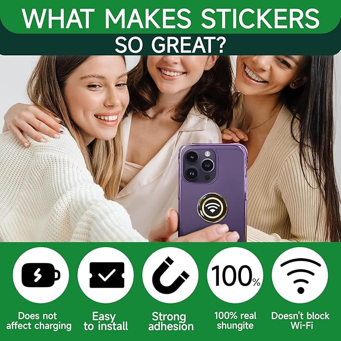 6 Pieces Blocker Protection Neutralizers Stickers for Cell Phones Tablets Laptops Computer WiFi Printer TV