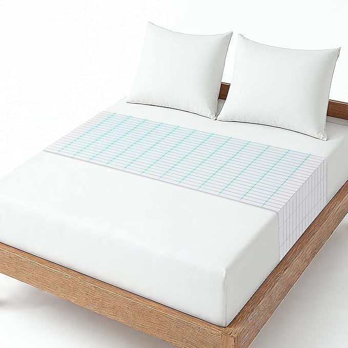 Bed Sheet, Grounding Sheet, Organic Cotton Fitted Earthing Sheet for Bed, 95% Organic Cotton, 5% Silver Fiber with 10m Grounding Cord & White US Socket Tester (Standard 24"x104")