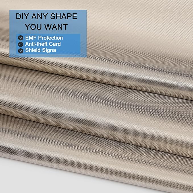 Faraday Fabric,Faraday Cloth 43.3"x118" Big 3.3 Yard Military Grade Conductive Material Protection EMP & Signal Blocking Fabric from WiFi,GPS