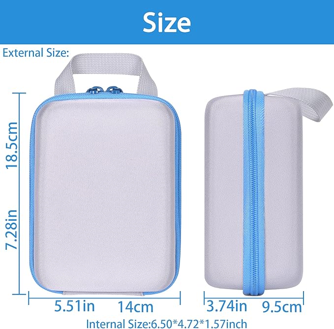 Aenllosi Hard Storage Case Replacement for iHealth Track Smart Upper Arm Blood Pressure Monitor,Holder for Batteries & Fingertip Oximeter(Case Only)