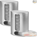 Stackable Daily Pill Organizers - (Pack of 2) Weekly Medication Reminder with 7 Individual Stacking Cases - AM/PM Pill Boxs with 4 Times a Day, a Everyday Medicine Organizer, Silver