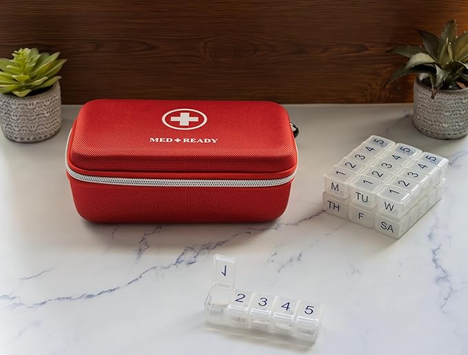 e-Pill MedReady Case – Weekly Pill Organizer with 5 Daily Compartments for Medications & Vitamins