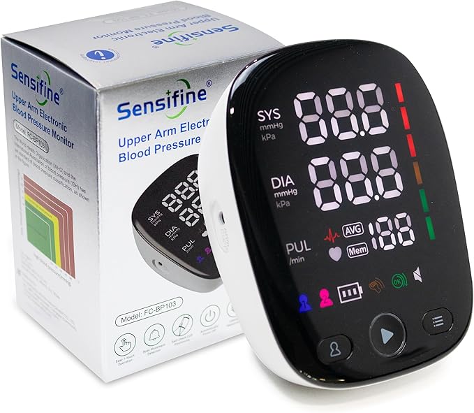 Upper Arm Blood Pressure Monitor for Home Use, Adjustable Large Cuff (Cuff 9" to 17") & LED Backlit Display, Voice Announcement Function, BP Machine Detects Irregular Heartbeat