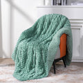 Topblan Weighted Blanket for Adults, 48" x 72" 15lbs, Soft Sherpa Twin Size Heavy Blanket with 3D Jacquard Turtle Shell Flannel Fleece for Couch and Bed