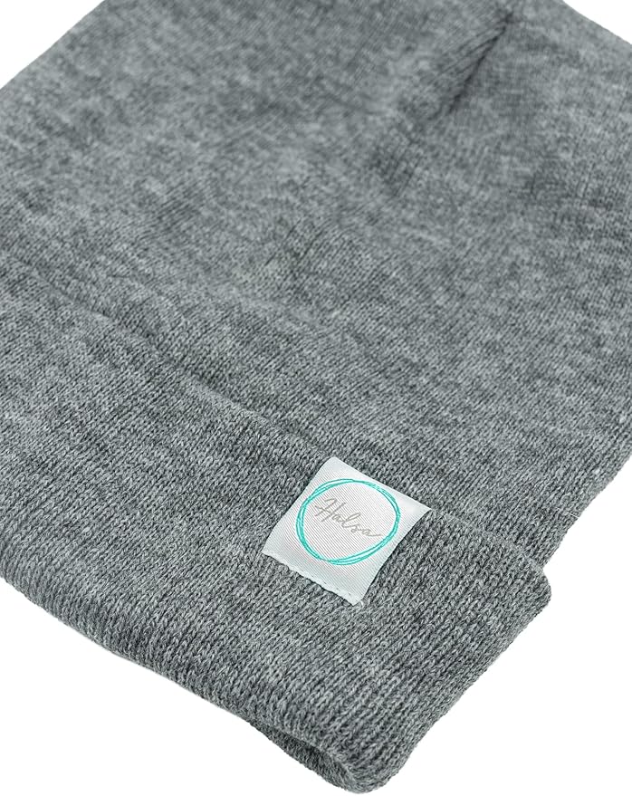 Halsa EMF Protection Hat, Faraday Beanie. Anti Radiation, EMF RF Radiation Shielding Silver Fabric Lined.