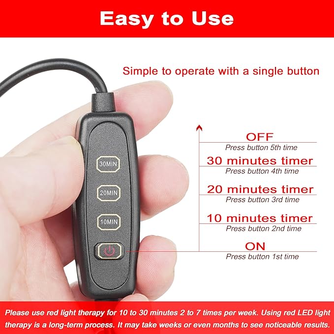 GREENIC Led Red Light Therapy Lamp, 660nm 850nm Small Portable USB Near Infrared Light Device at Home with Gooseneck and Clamp for Face, Body, Neck, Skin, Feet, Knee, Hands, Back, Shoulder, Legs