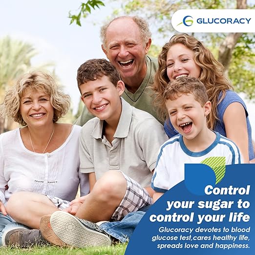 Glucoracy G-425-2 Blood Glucose Monitor Kit, 50 Test Strips and 50 Lancets, Blood Sugar Test Kit with Lancing Device, Diabetes Testing Kit No Coding,Glucose Meter for Home Use