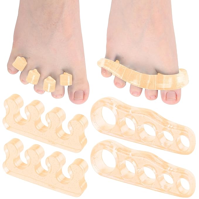 Dr. JK- ToePal Gel Toe Separator, 4 Pairs, Blush, Toe Spacers, Bunion Corrector