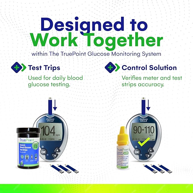 Blood Glucose Test Strips – 50 Count – Compatible with Ultra, Ultra2, UltraMini & UltraSmart Meters – Glucose Strips for Blood Testing for Home Use