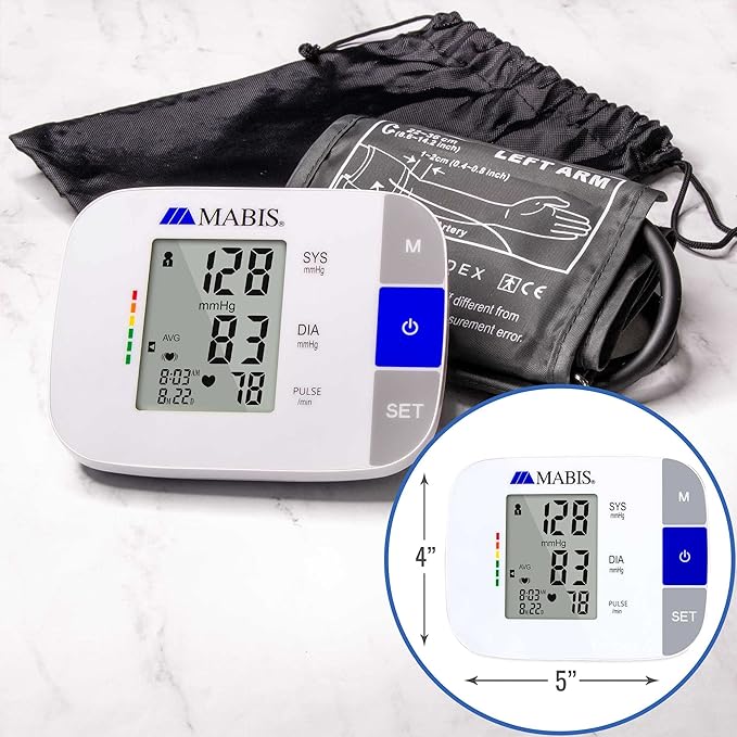 MABIS Universal Talking Blood Pressure Monitor, Upper Arm, Irregular Heartbeat Detection, 396-Reading Memory Storage for 4 User Profiles, FSA & HSA Eligible