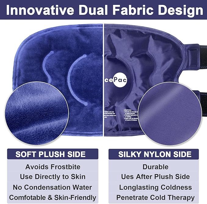 2 Ice Pack for Knee Pain Relief, Reusable Gel Ice Wrap for Injuries, Swelling, Knee Replacement Surgery, Cold Compress Therapy for Arthritis, Meniscus Tear and ACL, Blue