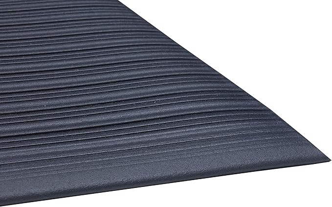 Guardian Floor Protection 24031202 Air Step Anti-Fatigue Floor Mat, Vinyl, Black, Reduces fatigue and discomfort, 3' Length, 12' Width