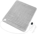 Deepsoon Heating Pad,Electric Heating Pads for Back,Neck,Abdomen,Moist Heating Pad for Shoulder,Knee,Arms,Legs,Dry/Moist Heat & Auto Shut Off,Christmas Gifts for Men and Women,Light Gray,24x20 Inch