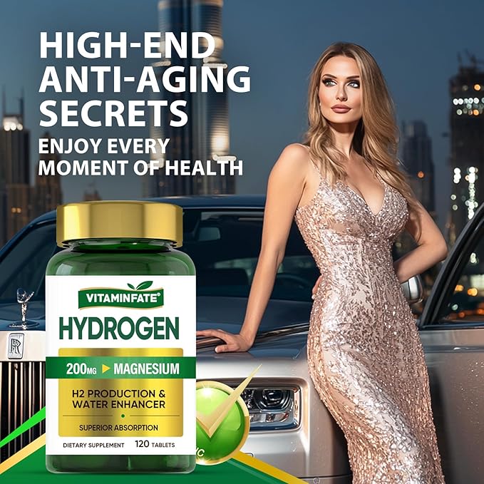 Hydrogen Water Tablets with Magnesium & Electrolytes, 240 Tablets | H2 Molecular Hydrogen Supplement to Support Energy, Brain Health, Metabolism & Healthy Aging