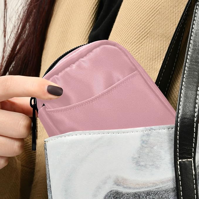 Ollabaky Basic Pink Weekly Pill Organizer, Pill Cases Bag Portable Pill Container 7 Days Pill Box Organizer Vitamin Supplement Holder with Zipper for Travel Family Business Camping