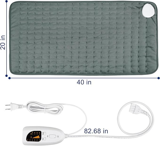 Electric Heating pad for Back Neck Shoulder Knee Arms Legs- Electric Heat Pads with 6 Heat Settings & Auto Shut Off &Dry/Moist Heat Heating Pad for Birthday Mother Father Girl Men Women