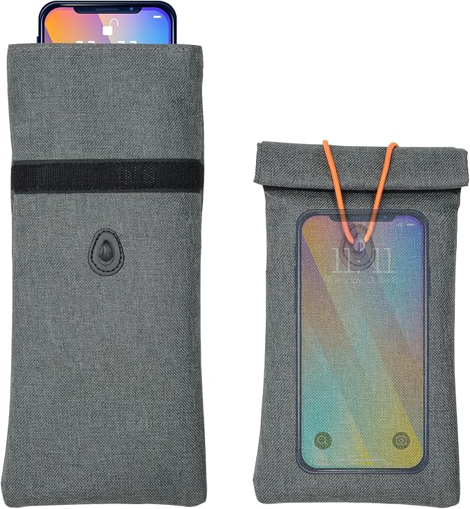 Faraday Bags for Phones 2 Pack, Signal Blocking Case Anti Hacking & Tracking, Faraday Cage for Car Keys Fob, RFID GPS 5G WiFi Bluetooth Shielding, Waterproof Privacy Protection Pouch for Cell Phone