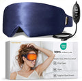 Silk Heated Eye Mask for Dry Eyes: Warm Eye Compress for Stye, Blepharitis & Chalazion - USB Electric Stable Eye Heating Pads for MGD, FSA - HSA Eligible, Ideal for Sleep & Travel