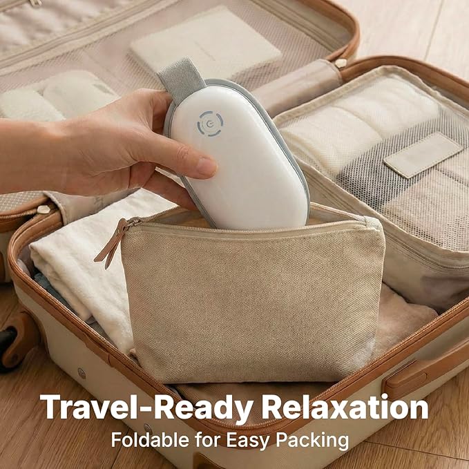 Eye Massager with Heat Sleep Mask with Air Pressure Vibration Massage, Bluetooth, Portable Rechargeable Eye Massage, Self Care Gifts for Women, Travel Essentials, 5 Modes