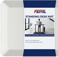 FEATOL Anti Fatigue Mats for Standing, 9/10 Extra Thick Ergonomic Standing Desk Mat, Comfort Memory Foam Standing Mat at Home,Office All Day (20" x 48", White, 1PC)