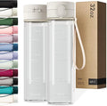 KIVY Slim Water Bottle 32oz with Leakproof Flip Lid [Lightweight & Shatterproof] Fits Backpack & Cupholder for Travel, Sports, School - Tall Gym Water Bottle with Measurements - Dishwasher Safe