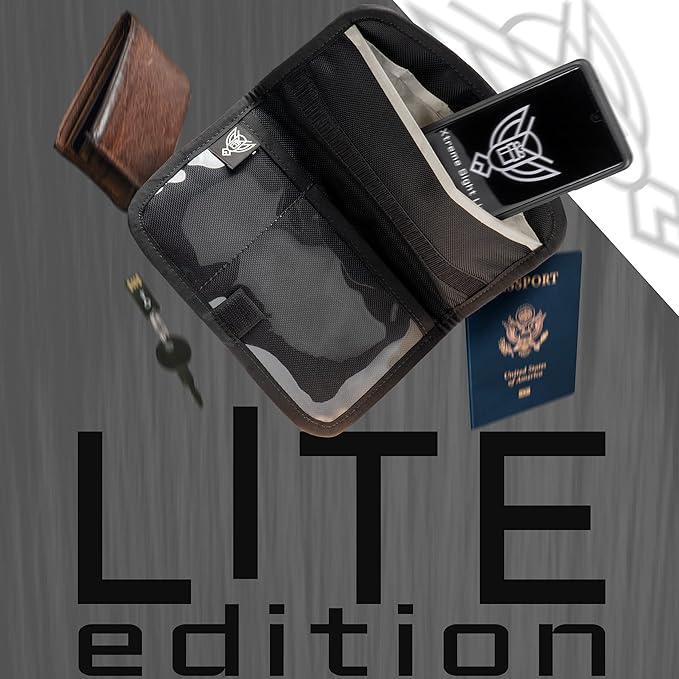 Xtreme Sight Line ~ FLEX Faraday Bag/Small LITE Faraday Bag Combo ~ Tracking/Hacking Defense ~ Stone